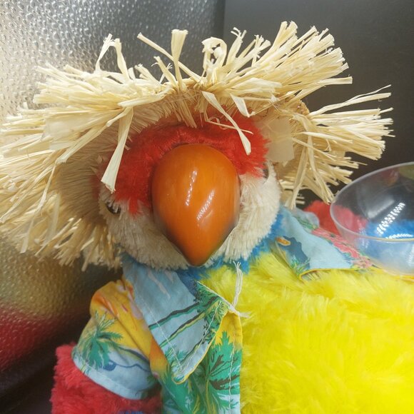 2010 Mills Animated Singing Parrot Plush Toy Don't Worry Be Happy Works - Picture 3 of 7